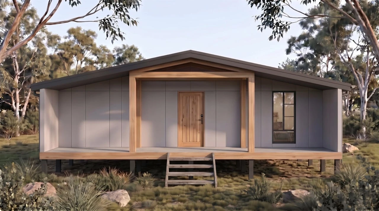 BIG HOUSE 120 — front elevation and entry